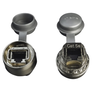 面板式全金属网口母座穿墙连接器以太网转接头网线对接头MSDD228M-CAT5E MSDD228M-CAT6机床流水线免开柜门