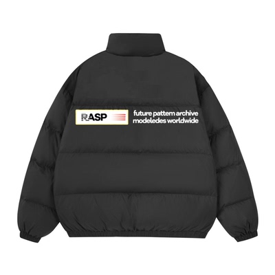 RASP冬季国潮美式简约立领宽松潮牌男女加厚保暖外套羽绒棉服外套