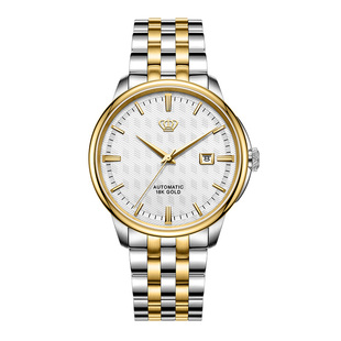 天王表金标送福恒隽系列18K金LOGO商务自动机械男表51573升职礼物