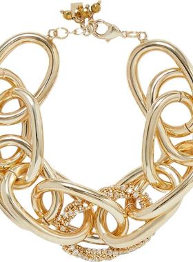 【折扣】Rosantica 春季女耀眼吸睛金色黄铜粗链手链