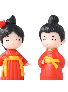 微景观古装婚庆蛋糕钥匙扣小饰品