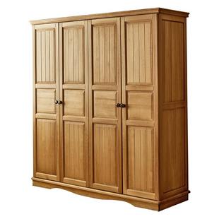 金多喜美式风格全实木大衣柜两门衣柜三门四门衣柜主卧室柜子衣橱