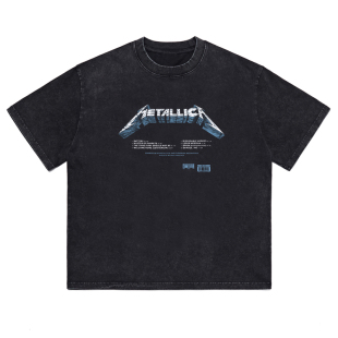 熱石俱乐部HOTSTONES摇滚T恤Metallica金属乐队vintage男女儿童