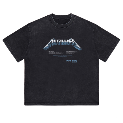 Metallica金属乐队vintage短袖T