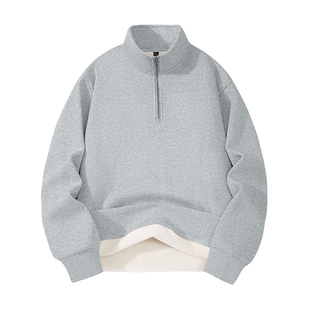 猫人卫衣男款青少年秋冬季加绒立领外套美式休闲加厚男士上衣潮J