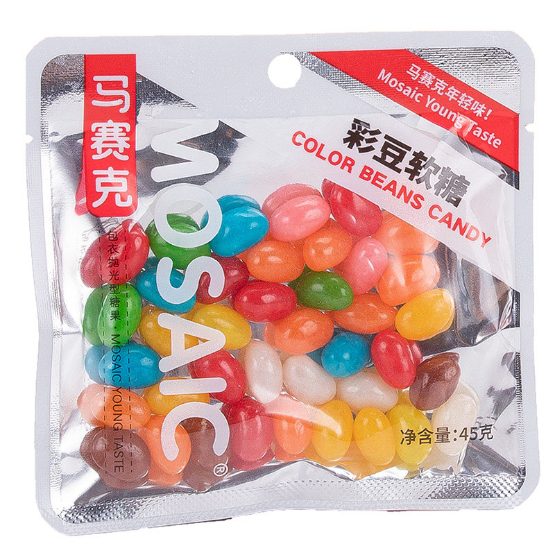马赛克彩豆软糖网红小袋装