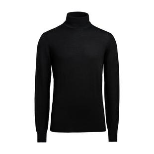 SUITSUPPLY黑色美利奴羊毛高领男士针织衫毛衣休闲
