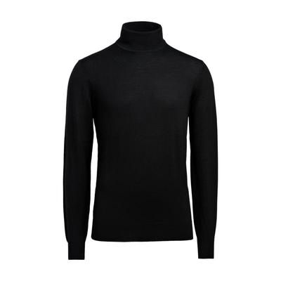 Suitsupply黑色羊毛高领毛衣