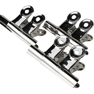 得力不锈钢铁夹子大中小号文件报夹山圆形铁票夹办公文具票据夹