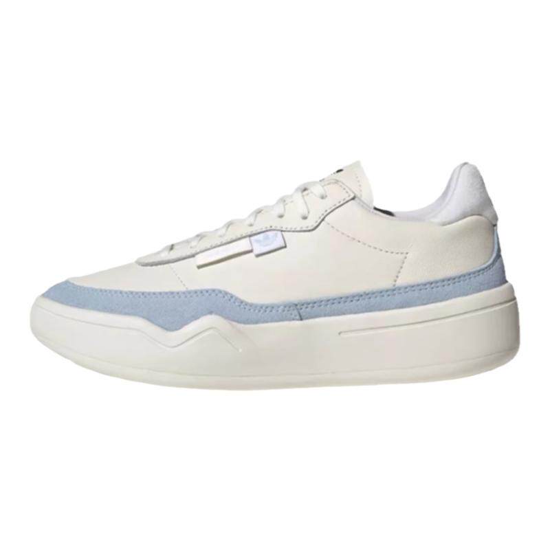 Adidas三叶草系带奶白蓝休闲鞋