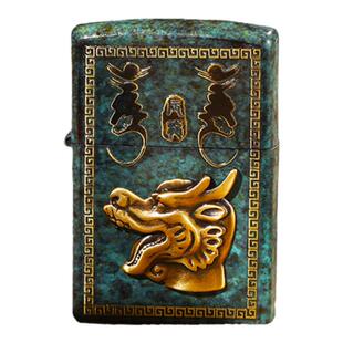 ZIPPO打火机官方正品 煤油防风芝宝青铜十二生肖兽首送男士友礼物