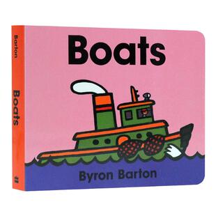 船 Boats交通工具小百科儿英文原版绘本童情境体验故事绘本启蒙认知图画书拜伦巴顿进口英语绘本Byron Barton作品纸板书