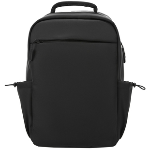 热风男士双肩包2025年春季新款商务拉链双肩包黑色大容量运动背包