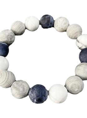 唯你是青山灰纹石手串