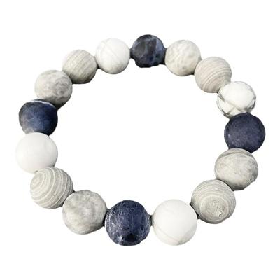 唯你是青山灰纹石手串