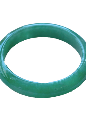 满绿翡翠手镯豆绿苹果绿翡翠干青缅甸玉镯辣绿翡翠AB货细款女饰品