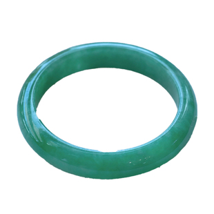 满绿翡翠手镯豆绿苹果绿翡翠干青缅甸玉镯辣绿翡翠AB货细款女饰品