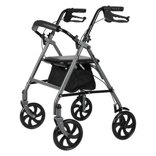 老人行走助行器多功能可推可坐老年人折叠代步手推车辅助行走神器