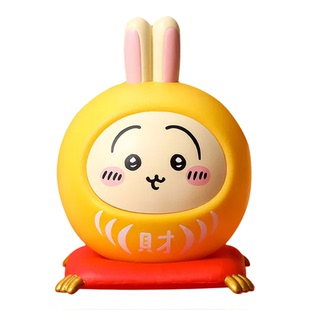 吉伊吉伊可爱祈福达摩公仔高颜值新年招财福桌面装饰摆件礼物