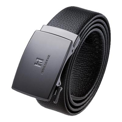 HLA/海澜之家皮带男款真皮腰带自动扣头层牛皮商务休闲裤带百搭