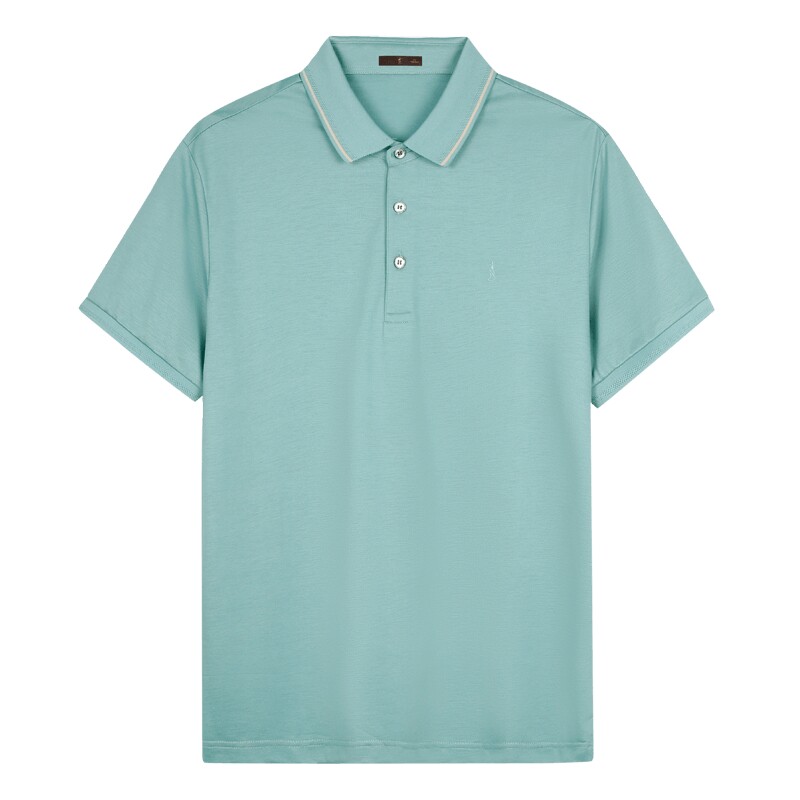 才子男装夏季短袖日常POLO衫