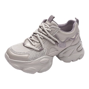 星期六绑带厚底增高老爹鞋女鞋2026春季新款舒适百搭休闲运动鞋子