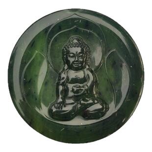 泰山玉宝宝佛玉坠挂件释迦牟尼坐佛吊坠送儿童宝宝孩子高档礼物