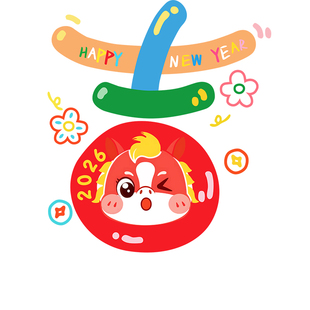 新年春节玻璃贴纸过年氛围装饰窗花可爱彩绘字体创意橱窗静电贴纸