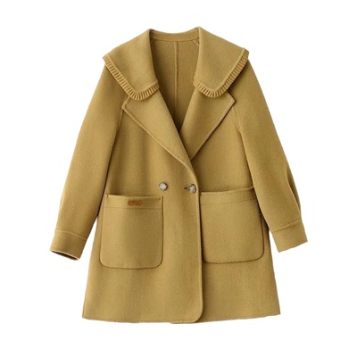 2024秋冬新款显瘦羊绒毛呢大衣