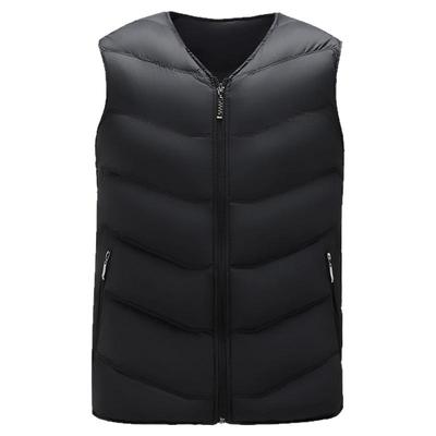 白鸭绒男士高端羽绒马甲保暖背心