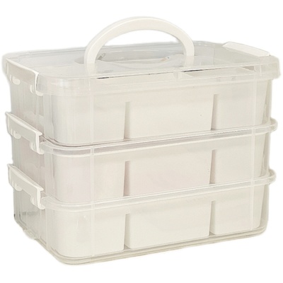 可叠加桌面手提收纳盒