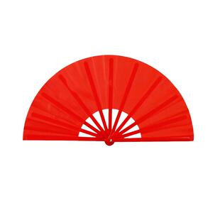 武术表演扇子响扇红色双面武术表演扇中国红学生儿童舞蹈跳舞扇子