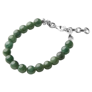 岂翡翡翠百搭手链缅料A货纯银重工编织调节拼接百搭闺蜜情侣925银