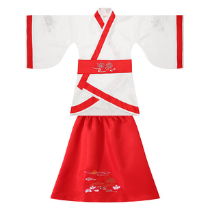 中国风国学书童服弟子规三字经演出服六一表演服男女儿童古装汉服