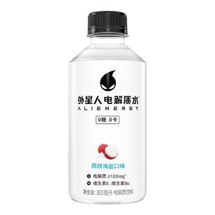 外星人0糖0卡电解质水迷你便携装荔枝海盐味300mL*6瓶FQ
