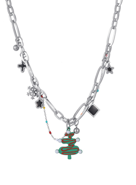 VOYAGE秋冬圣诞树吊坠项链女配饰