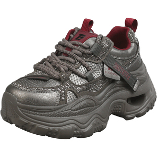 福禄桐老爹鞋女款2025新款秋冬季女鞋厚底增高时尚潮搭休闲运动鞋