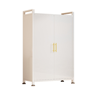 阳台专用储物柜一体靠墙防尘防晒铁皮柜多层大容量家用杂物收纳柜