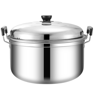 不锈钢汤锅加厚家用大容量煲汤炖锅煮面条煮粥奶锅电磁燃气炉通用