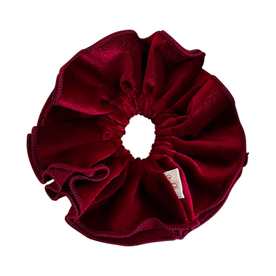 红色丝绒花朵大肠发圈~日常百搭