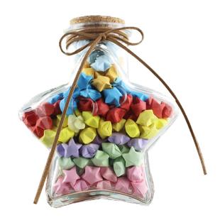 透明玻璃星星瓶许愿瓶带木塞漂流瓶幸运星瓶可装520颗纸星心愿瓶