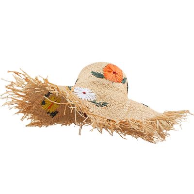 ROUIIEFAO草帽大帽檐拉菲草