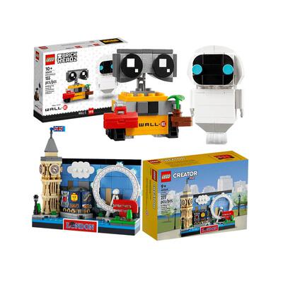 乐高积木瓦力伊娃明信片