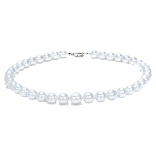 臻藏级维纳斯澳白珍珠项链串链天然海水白珠锁骨链 含吉尔德大证