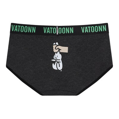 花佃品色女中腰三角内裤纯棉印花