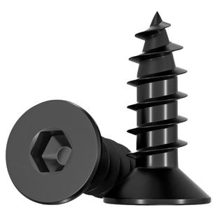 黑色304不锈钢沉头内六角自攻螺丝平头螺丝钉自攻丝木螺钉MM2M3M4