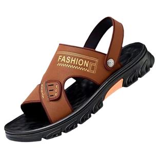 2026新款男士休闲凉鞋防水厚底夏季防滑耐磨沙滩鞋驾车两用凉拖鞋