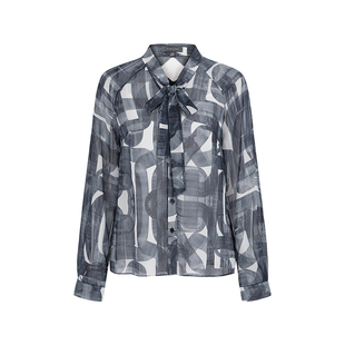 【纵横阡陌】MARYLING玛俪琳夏季新品V领印花上衣A1ECW20530