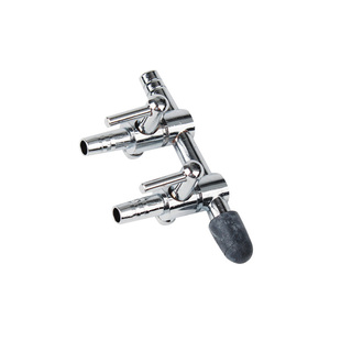 鱼缸氧气管不锈钢分配器 氧气气量调节阀水族氧气泵铜镀镍分流器