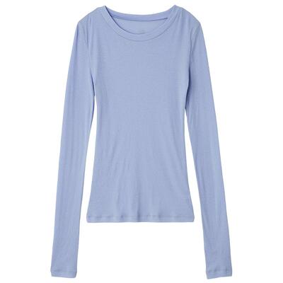 FRAY I.D2025秋冬新品简约百搭纯色圆领薄款针织上衣FWCT254190